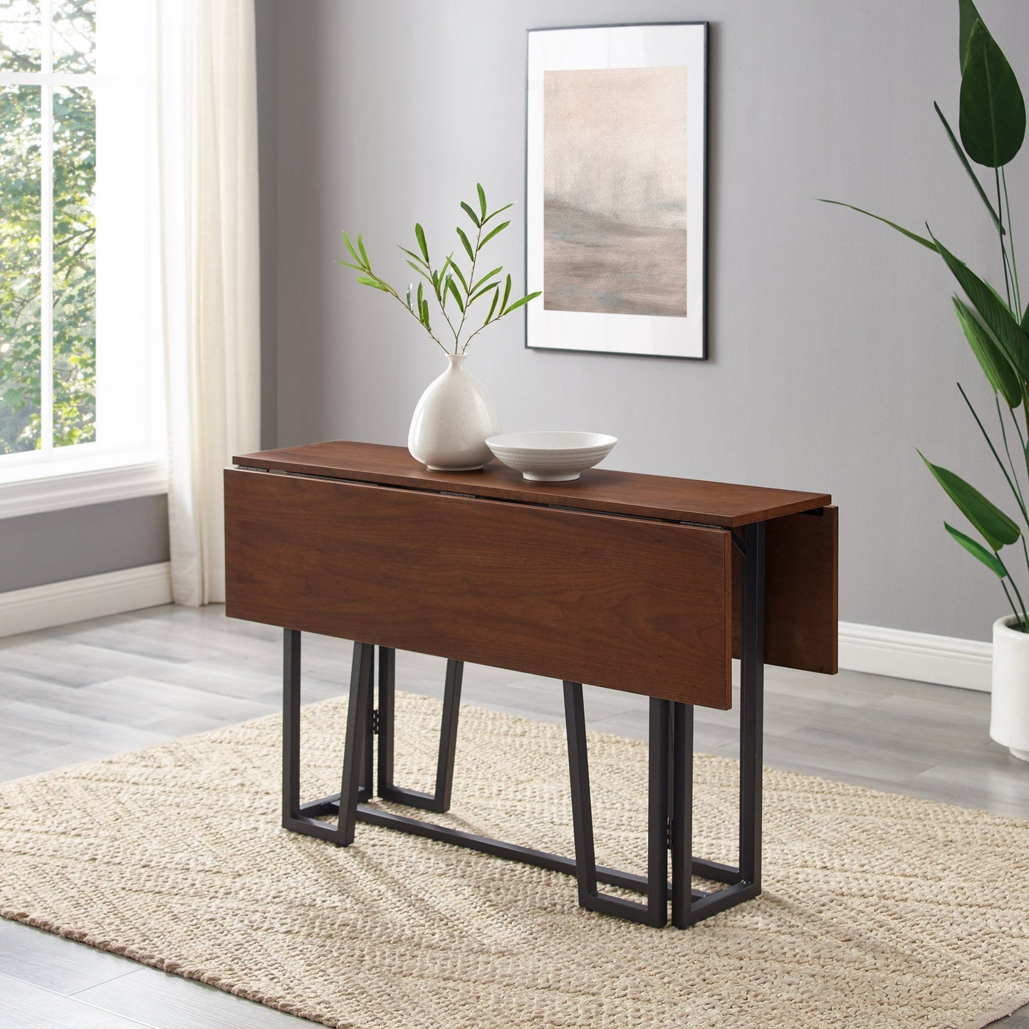 Memphis 47" Modern Drop-Leaf Dining Table