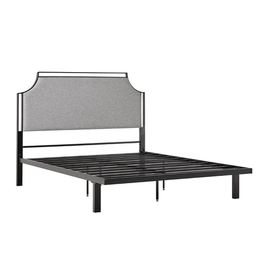 Mimi Upholstered Traditional Metal Queen Bed