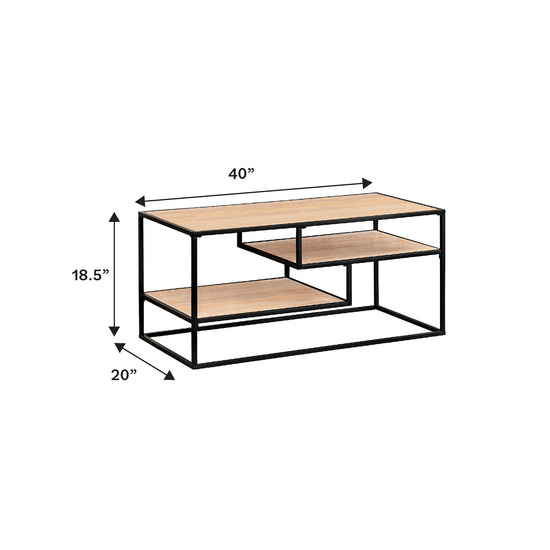 Maya 40" Contemporary Metal Coffee Table