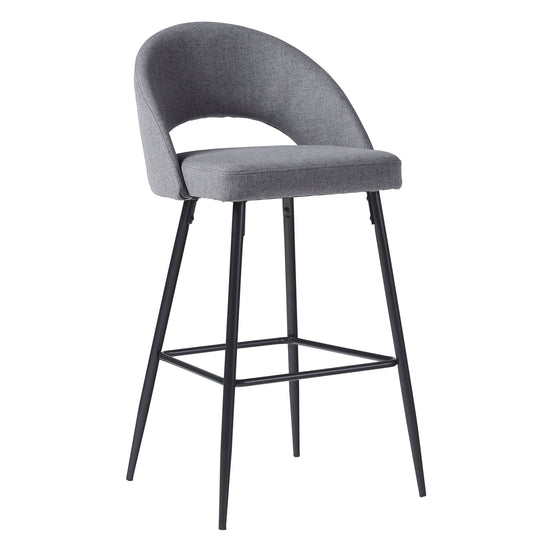 O Modern 2-Piece Minimalist Upholstered Bar Stool Set of 2