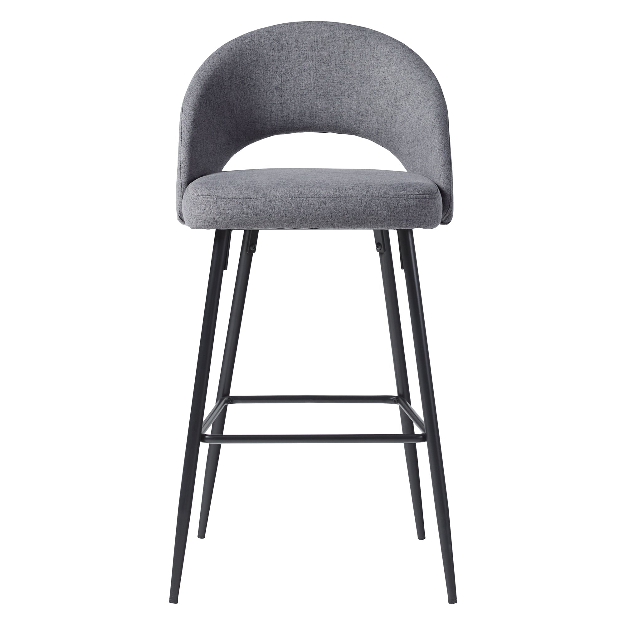 O Modern 2-Piece Minimalist Upholstered Bar Stool Set of 2