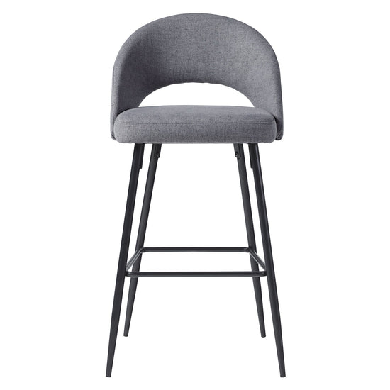 O Modern 2-Piece Minimalist Upholstered Bar Stool Set of 2