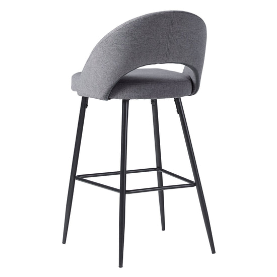 O Modern 2-Piece Minimalist Upholstered Bar Stool Set of 2