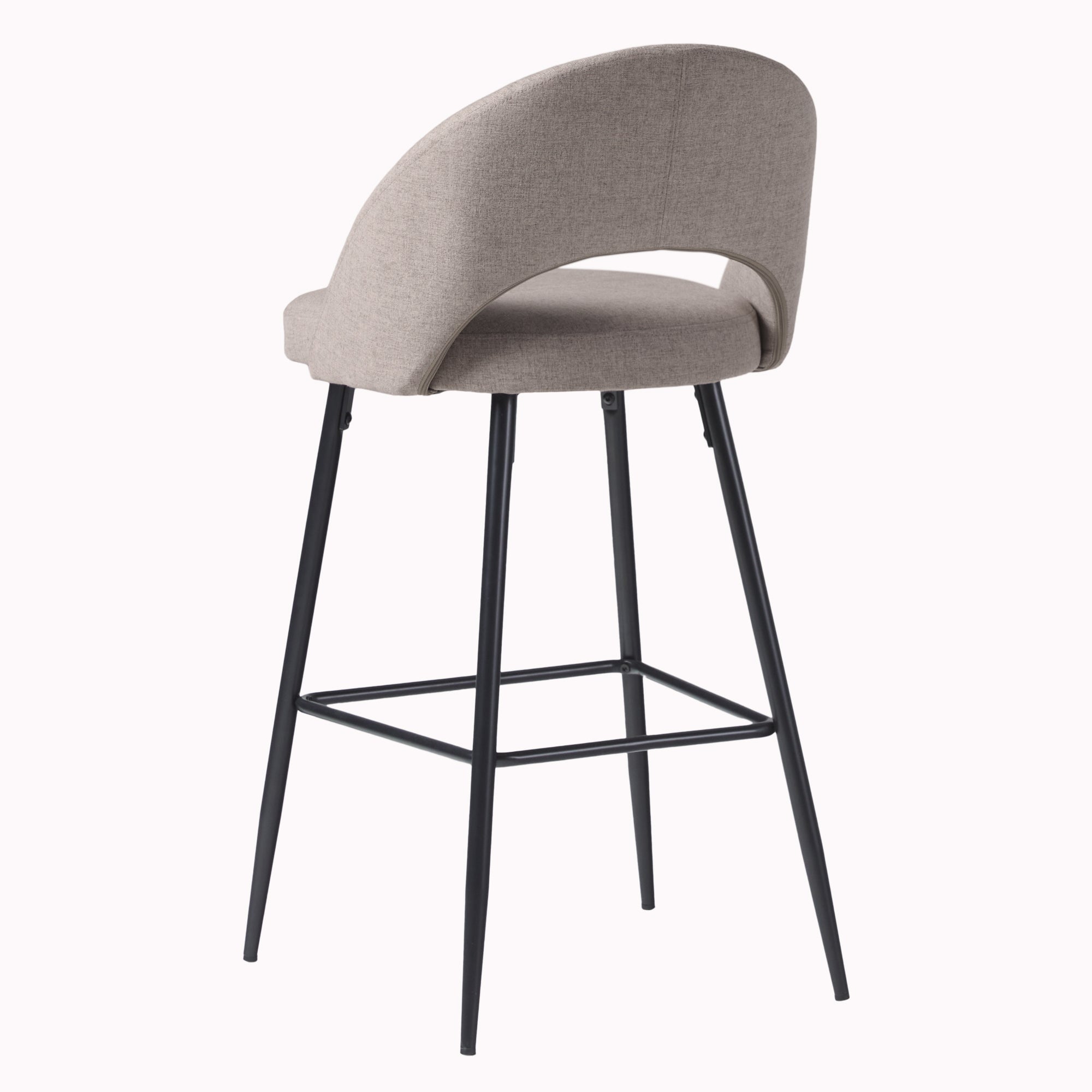 O Modern 2-Piece Minimalist Upholstered Bar Stool Set of 2