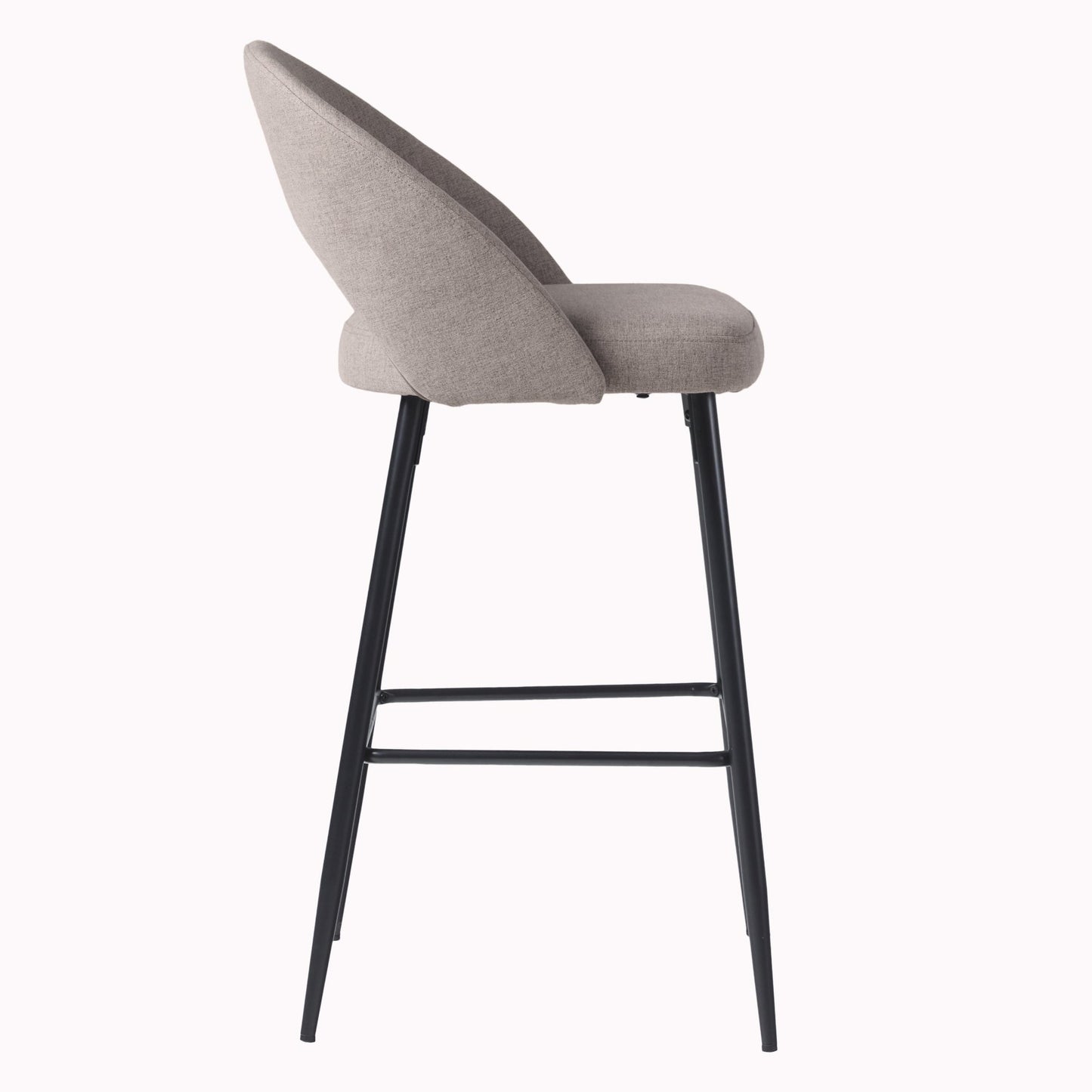 O Modern 2-Piece Minimalist Upholstered Bar Stool Set of 2