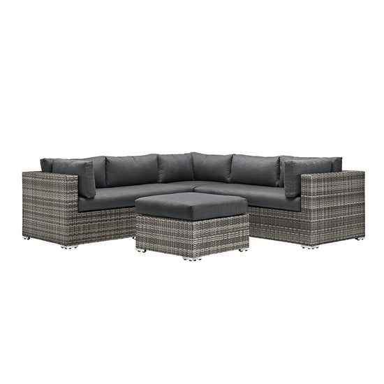 Lola 4-Piece Rattan Patio Sectional