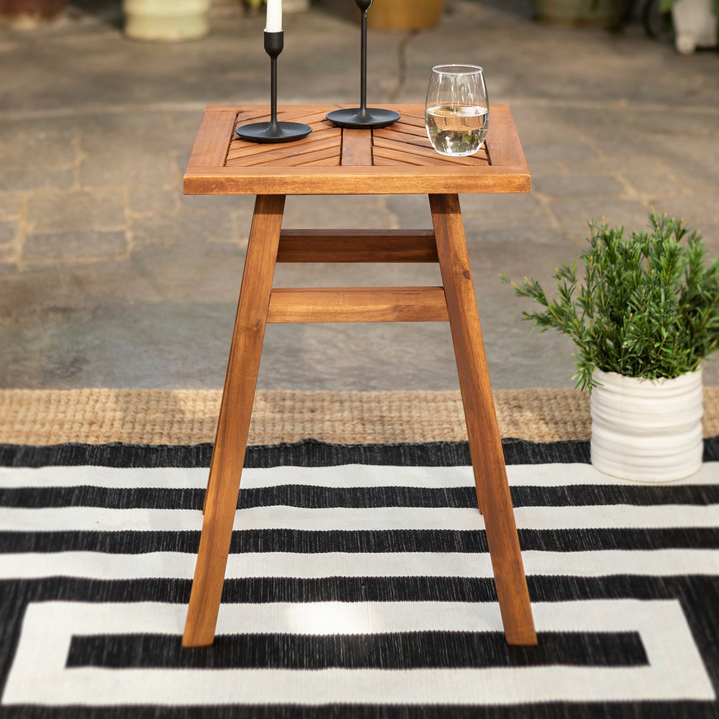 Vincent Patio Wood Side Table