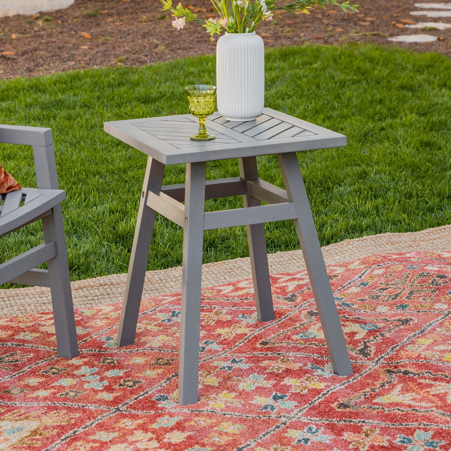 Vincent Patio Wood Side Table