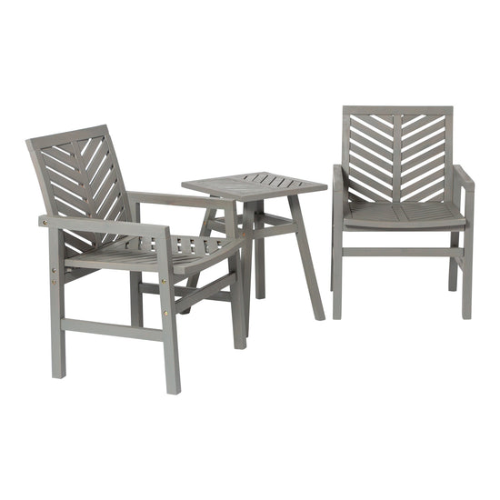 Vincent 3-Piece Chevron Outdoor Patio Chat Set