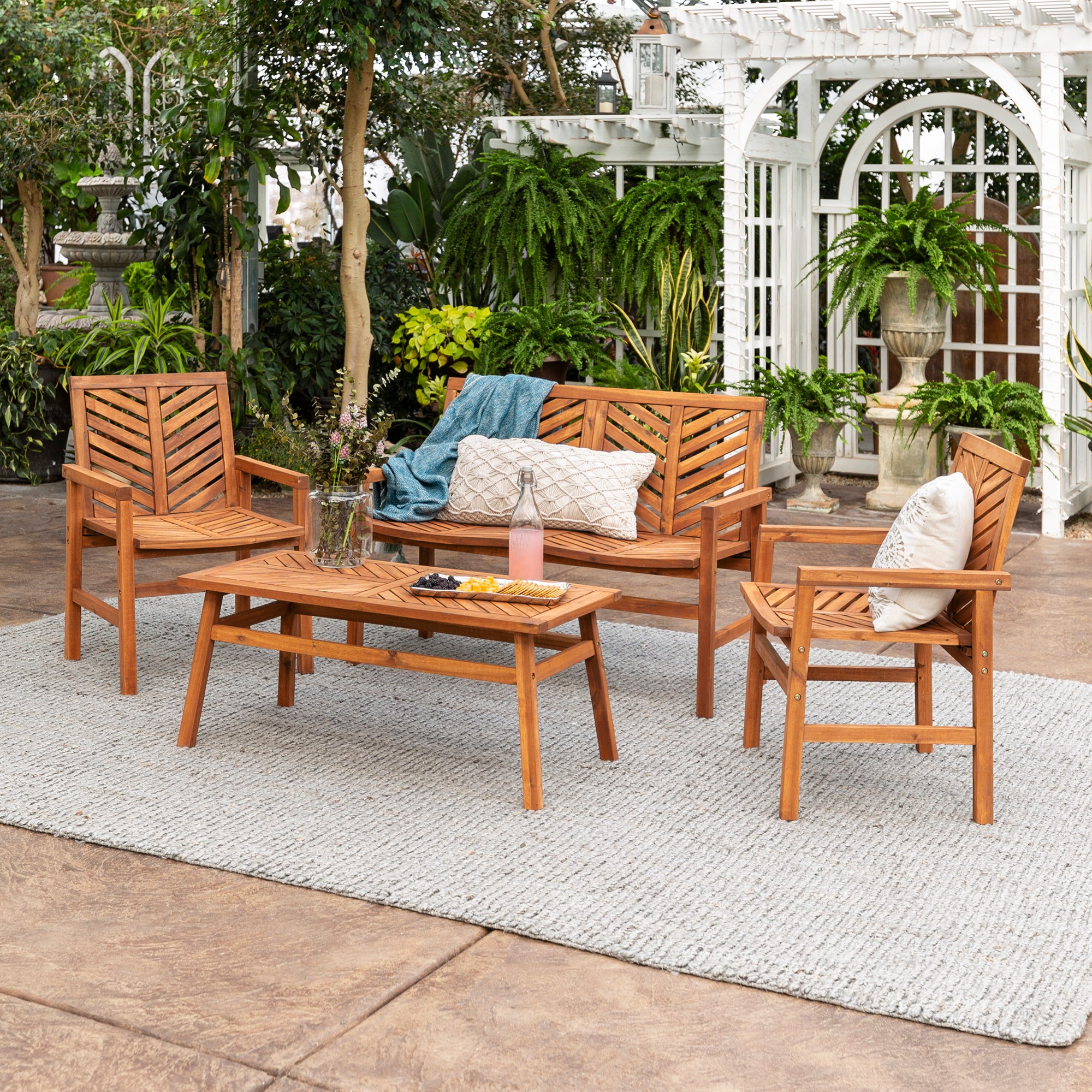 Vincent 4-Piece Outdoor Patio Chat Set