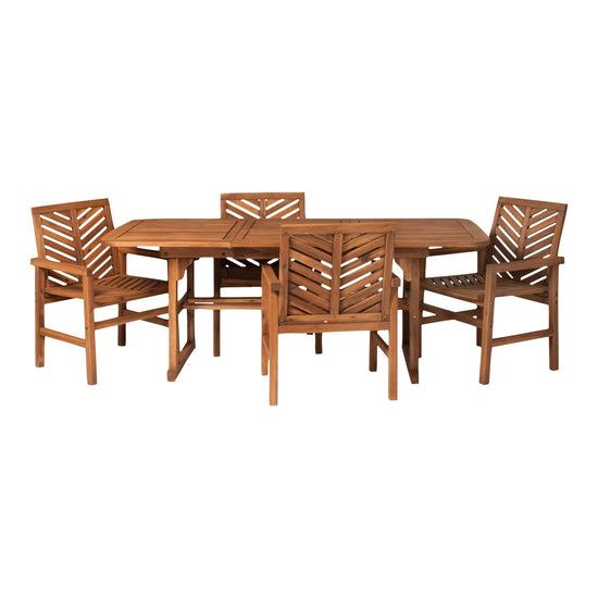 Vincent 5-Piece Extendable Outdoor Patio Dining Set