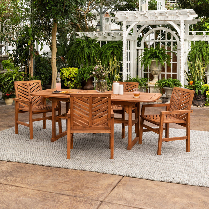 Vincent 5-Piece Extendable Outdoor Patio Dining Set