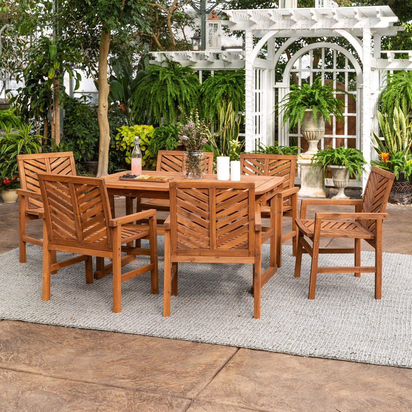 Vincent 7-Piece Extendable Outdoor Patio Dining Set