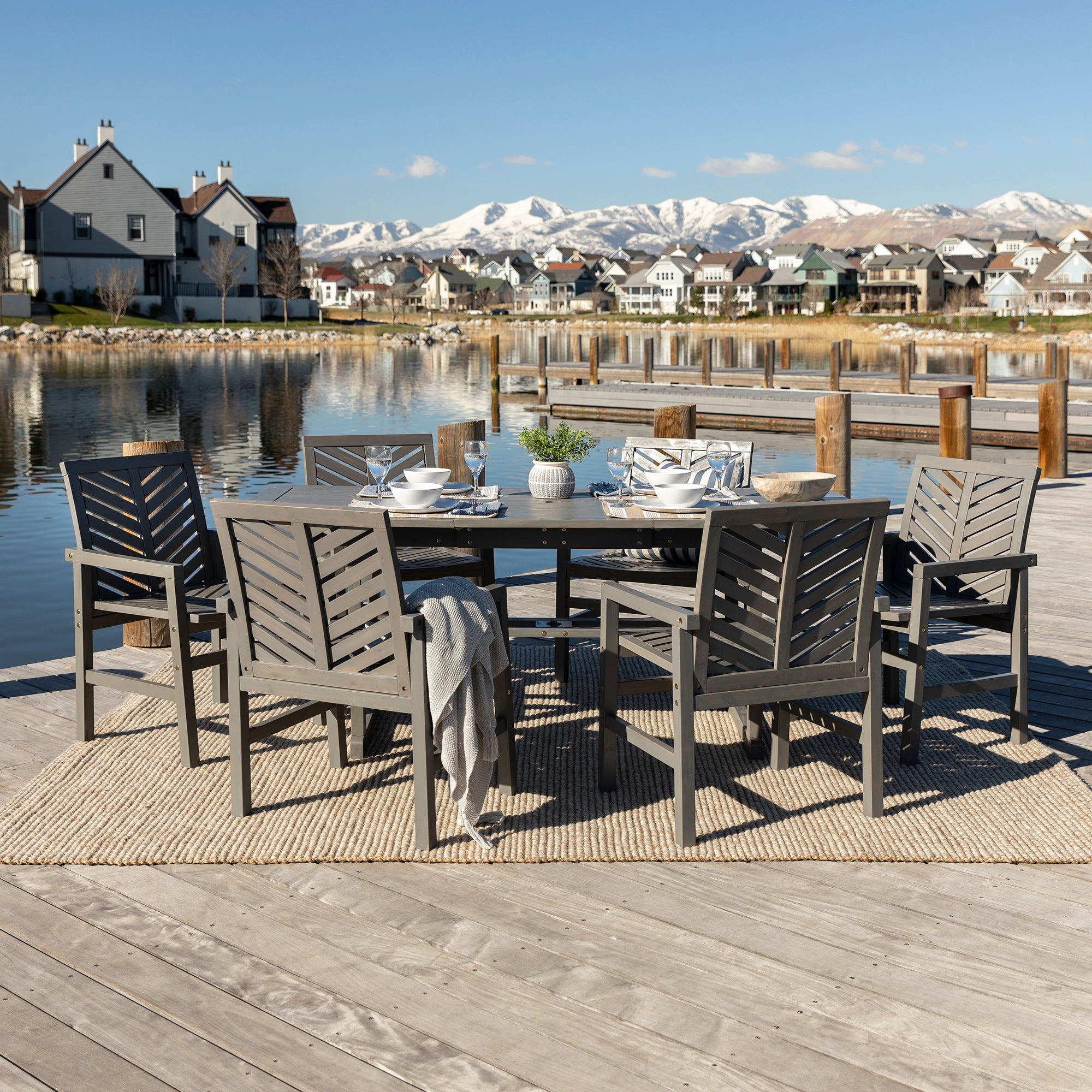 Vincent 7-Piece Extendable Outdoor Patio Dining Set