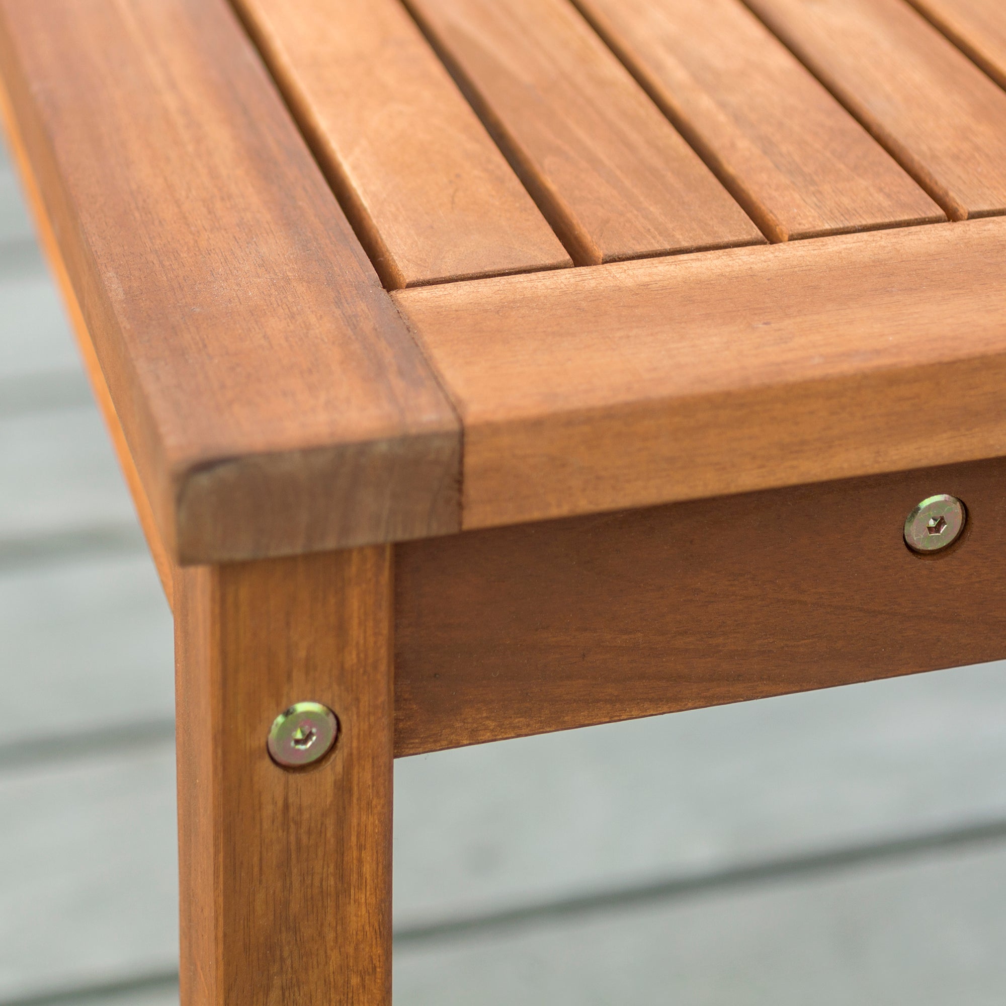 Midland Acacia Wood Outdoor Patio Bench