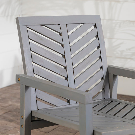 Vincent Patio Wood Chairs, Set of 2