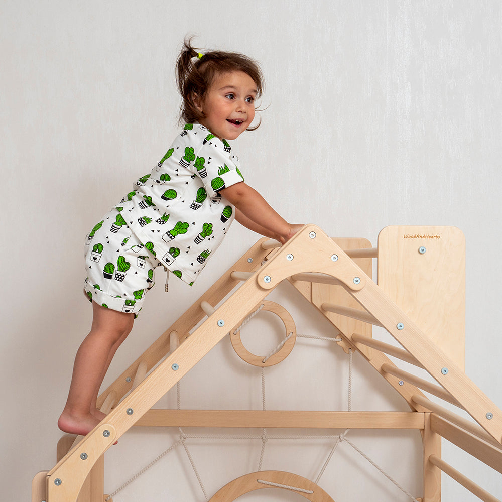 Wooden Climbing Playhouse