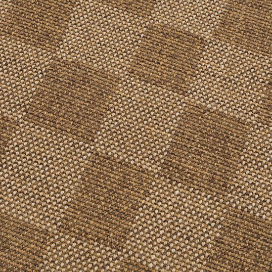 Kuval Checkered Polypropylene Rug, Brown