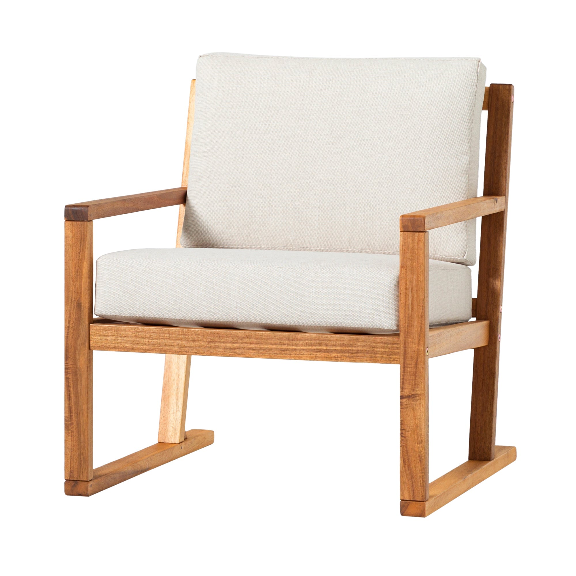 Prenton Modern Solid Wood Outdoor Club Chair