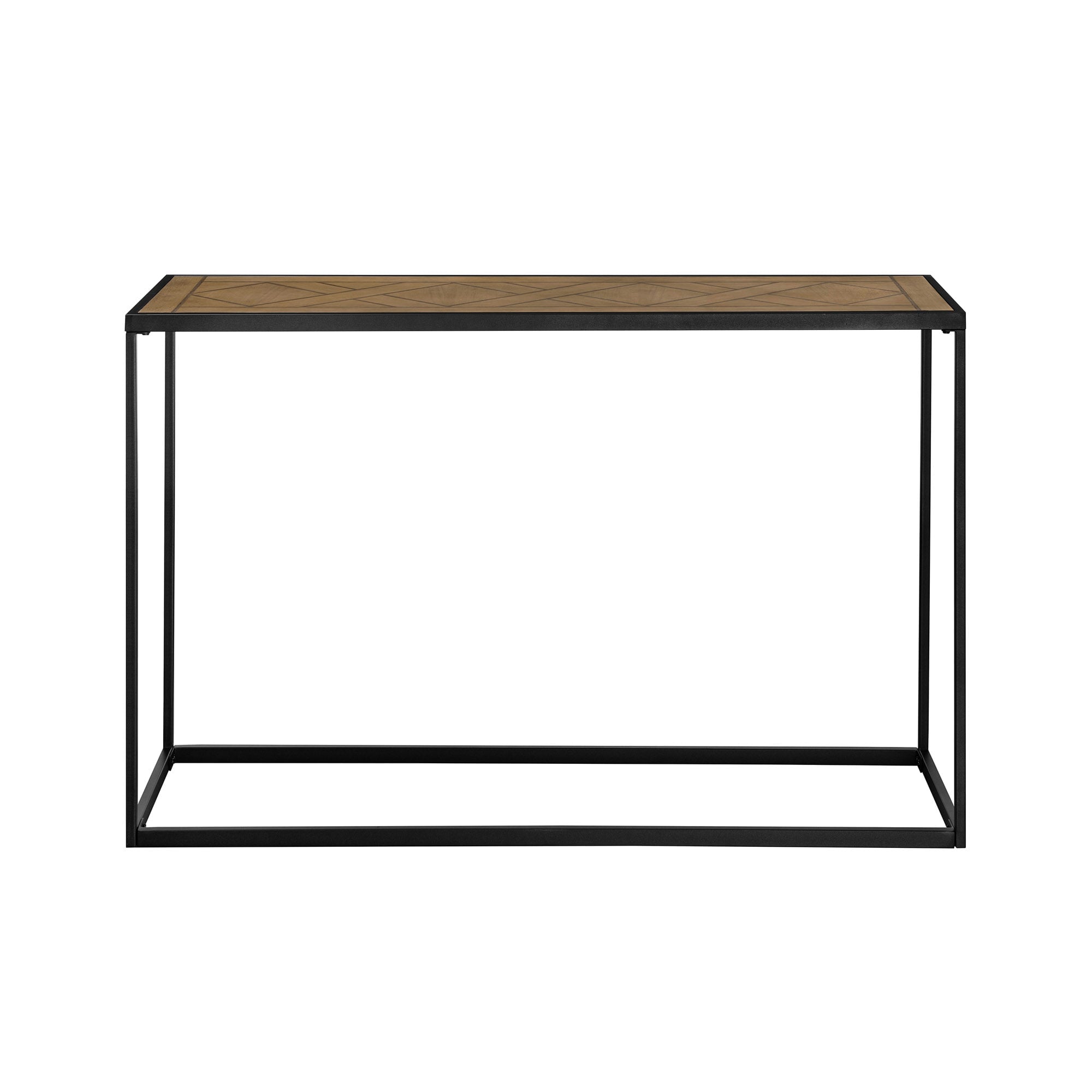 Parquet Modern Metal Box-Frame Entry Table