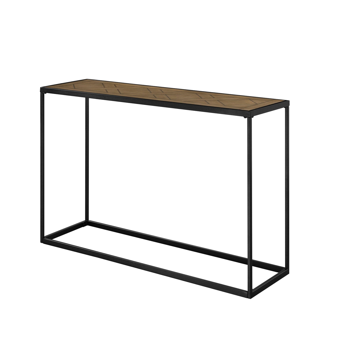 Parquet Modern Metal Box-Frame Entry Table