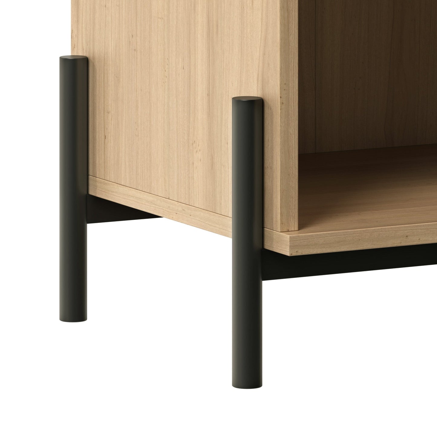 Paris Modern Scandinavian Reeded Nightstand