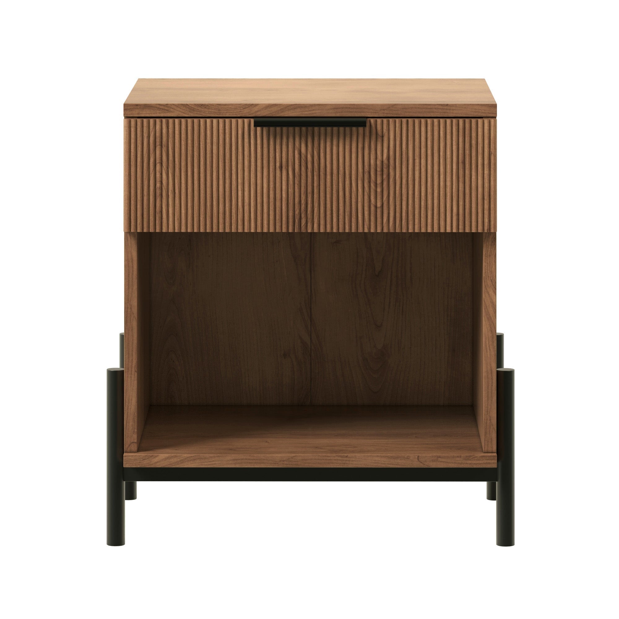 Paris Modern Scandinavian Reeded Nightstand