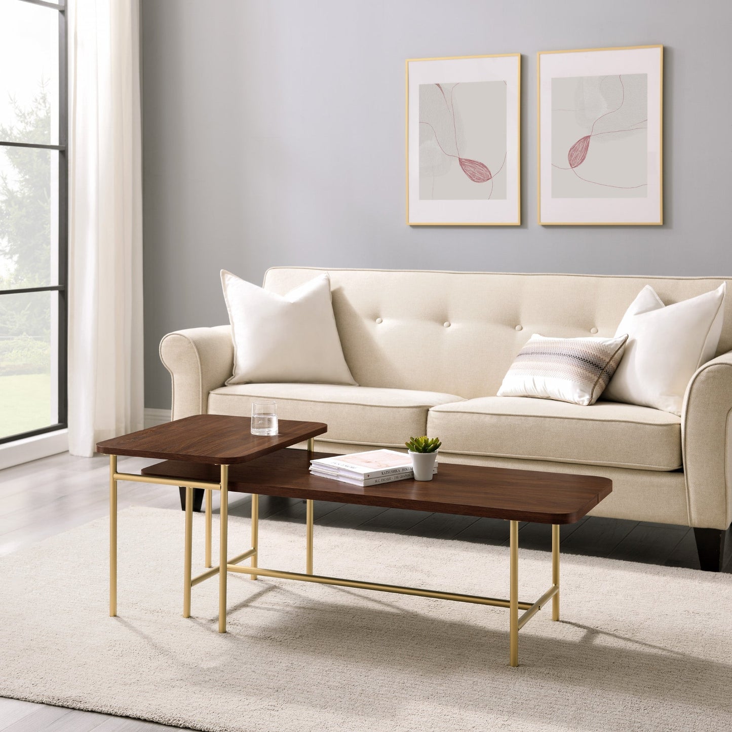 Reema 2-Piece Modern Nesting Coffee Table