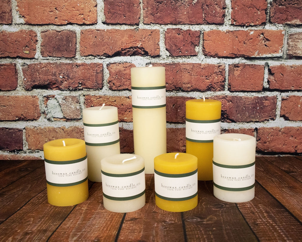 Round Beeswax Pillars