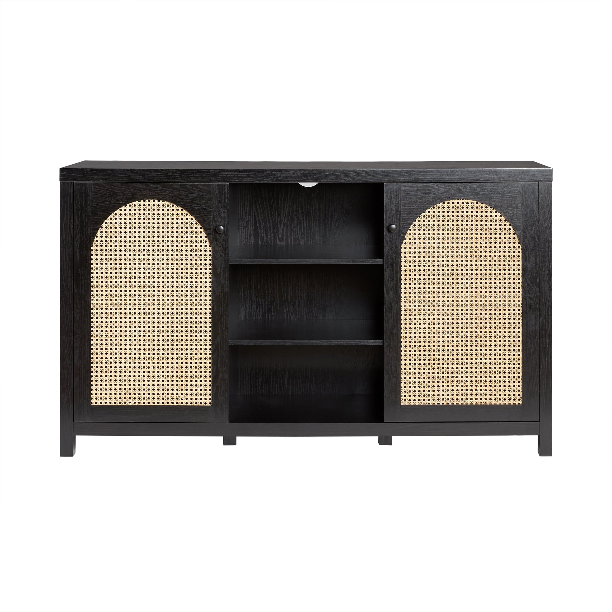 Sasha 58" 2 Door Sideboard with Arched Rattan Panels