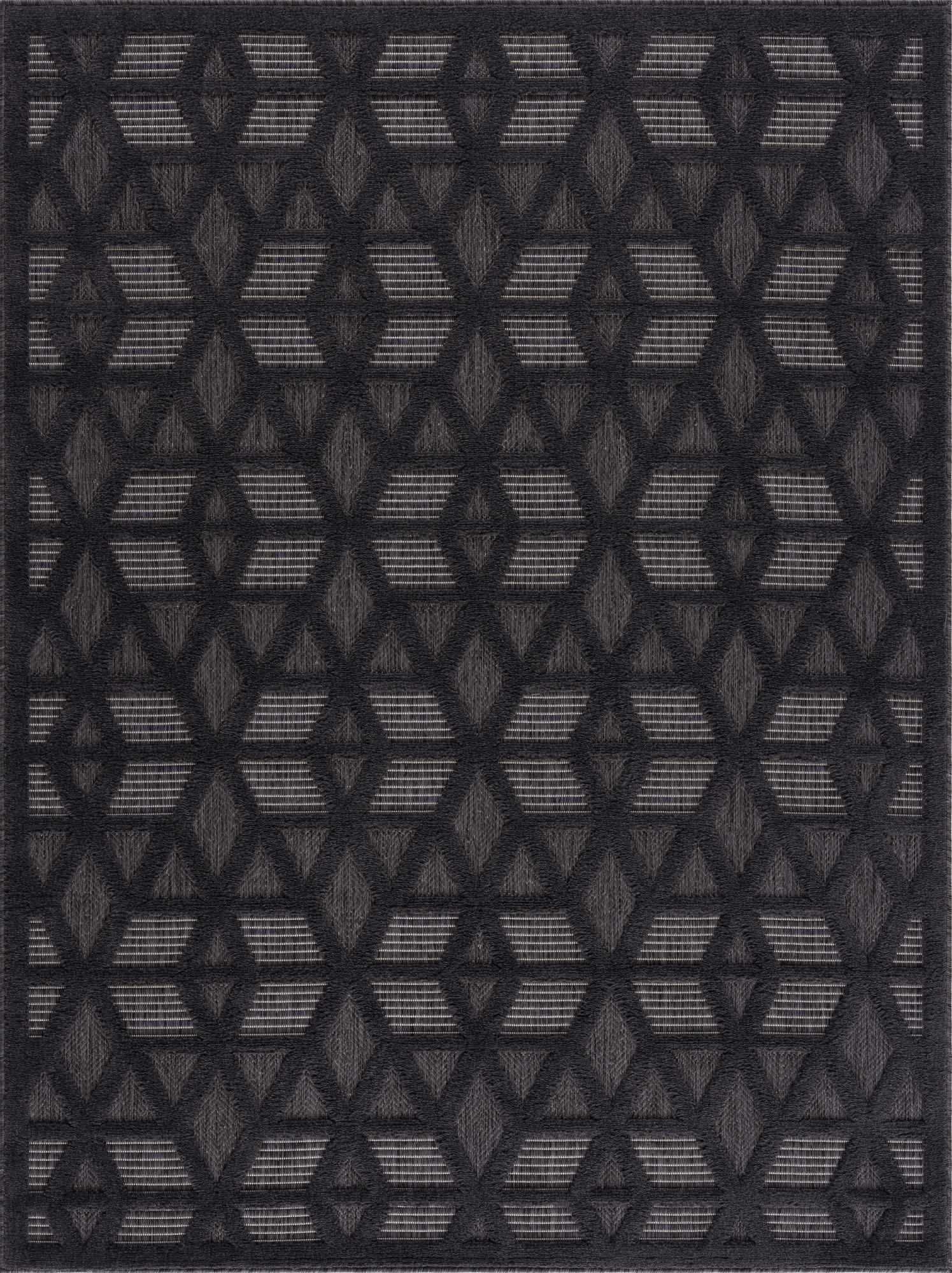 Nuri Polypropylene Outdoor Rug, Black