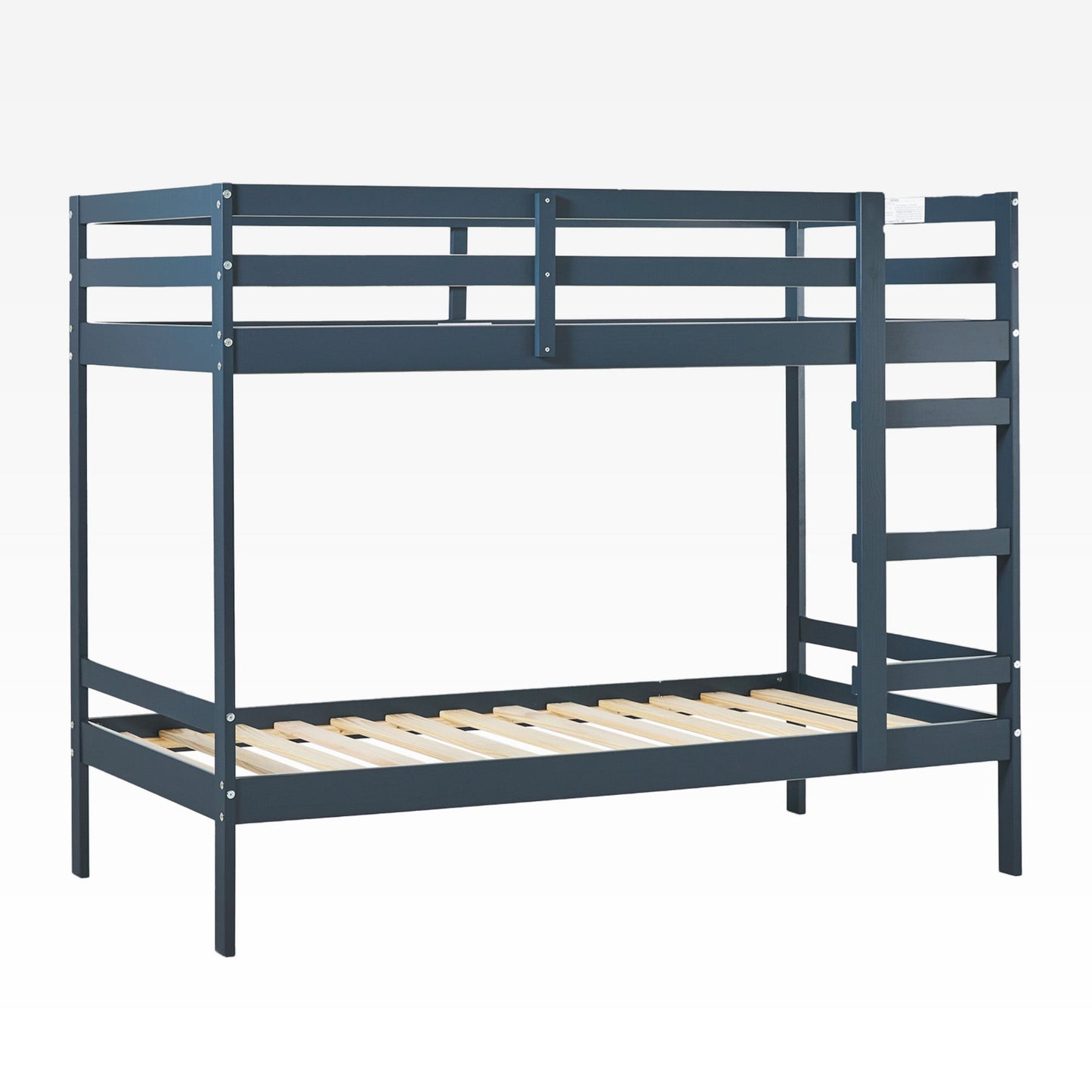 Sophie Simple Solid Wood Twin Over Twin Bunk Bed