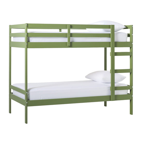 Sophie Simple Solid Wood Twin Over Twin Bunk Bed