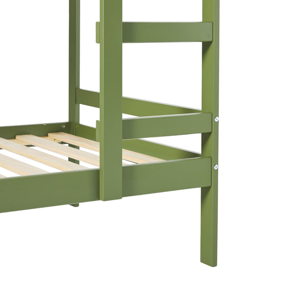 Sophie Simple Solid Wood Twin Over Twin Bunk Bed