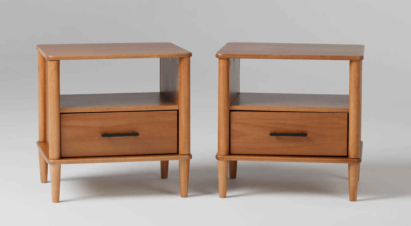 Spindle Transitional 1-Drawer Nightstand