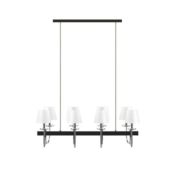 Fairmount 8LT-Chandelier - Black/Silver - Mac & Mabel