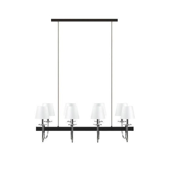 Fairmount 8LT-Chandelier - Black/Silver - Mac & Mabel