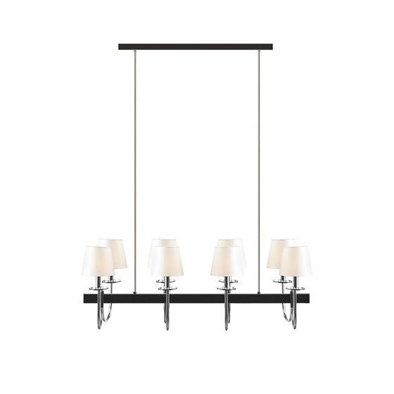 Fairmount 8LT-Chandelier - Black/Silver - Mac & Mabel