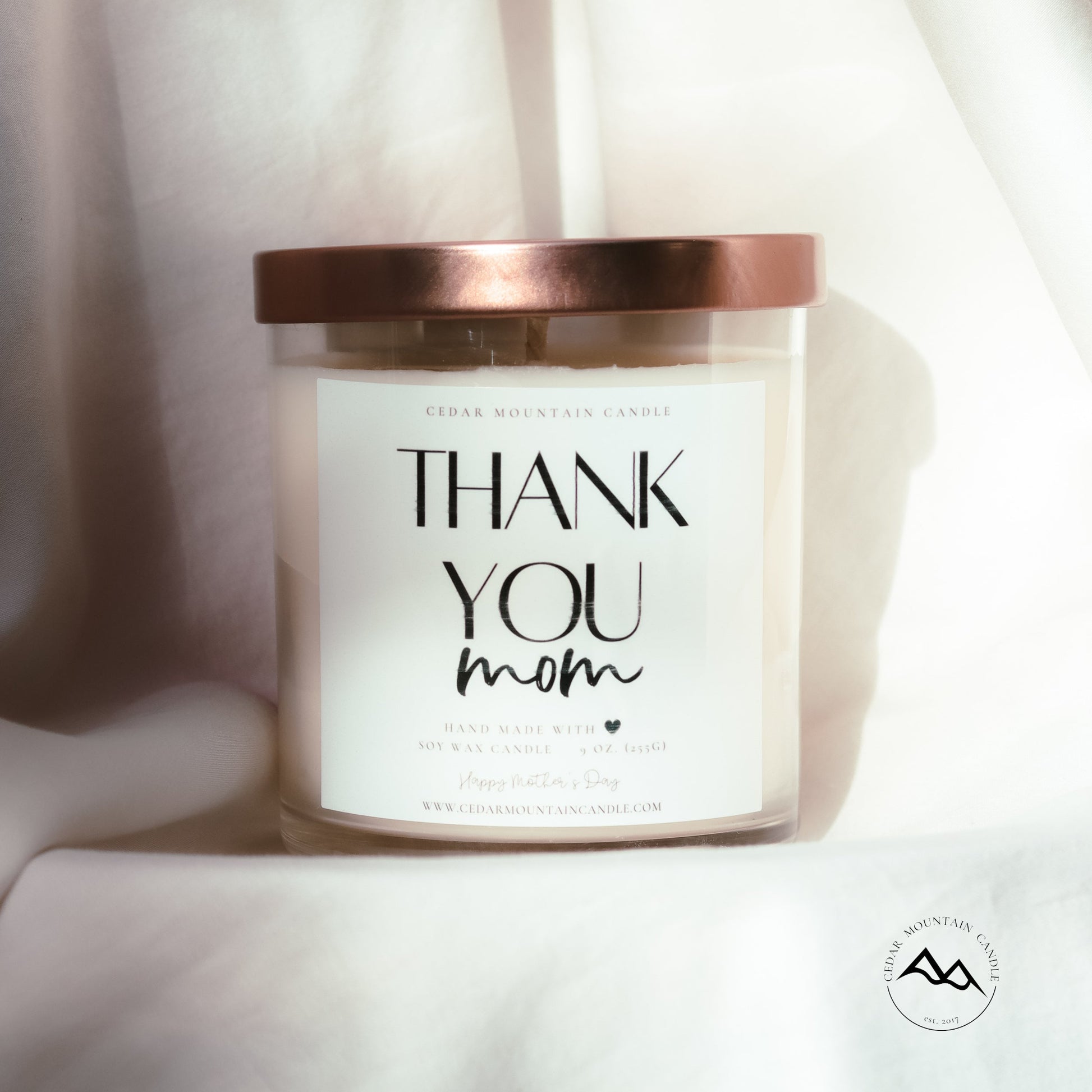 Thank you, Mom - Mother's Day Soy Candle - 9 oz Glass Jar Candle