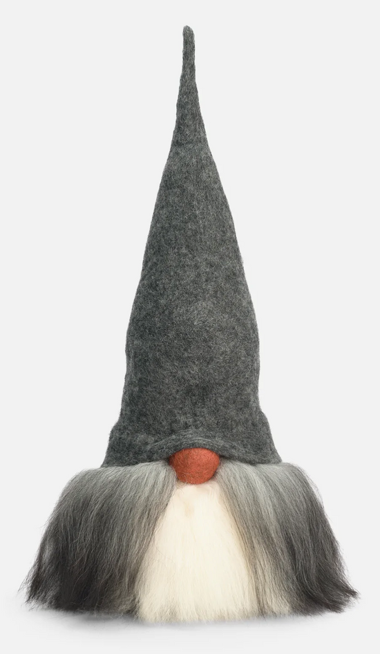 Tomte Gnome - Verner with Felt Cap (Grey)