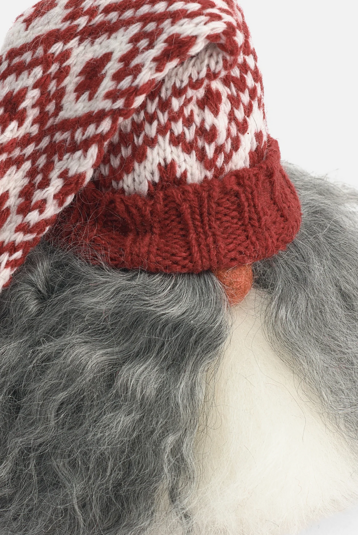 Tomte Gnome - Viktor with Knitted Cap (Red and White)