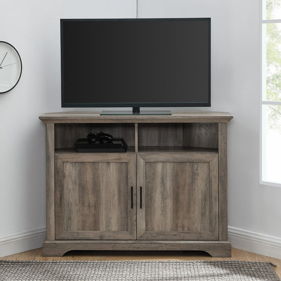 Columbus 44" Grooved Door Corner TV Stand