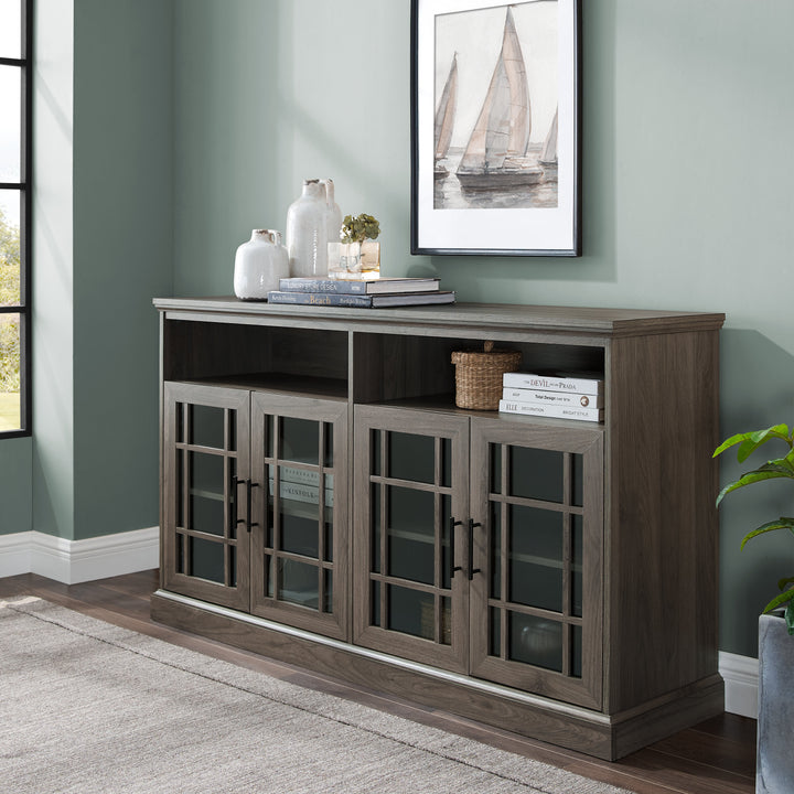 Hazel Glass 4 Door TV Stand