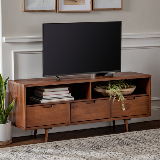 Ivy 3-Drawer Solid Wood TV Console