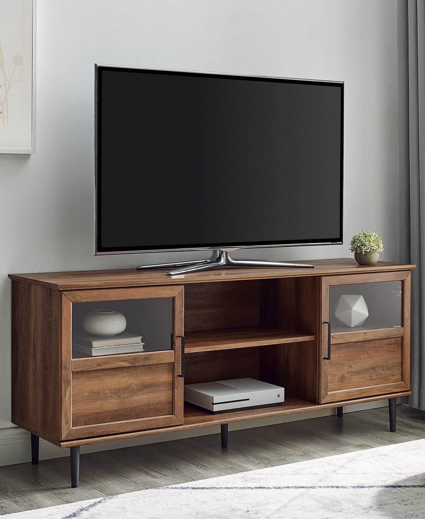 Owen Glass and Wood TV Console