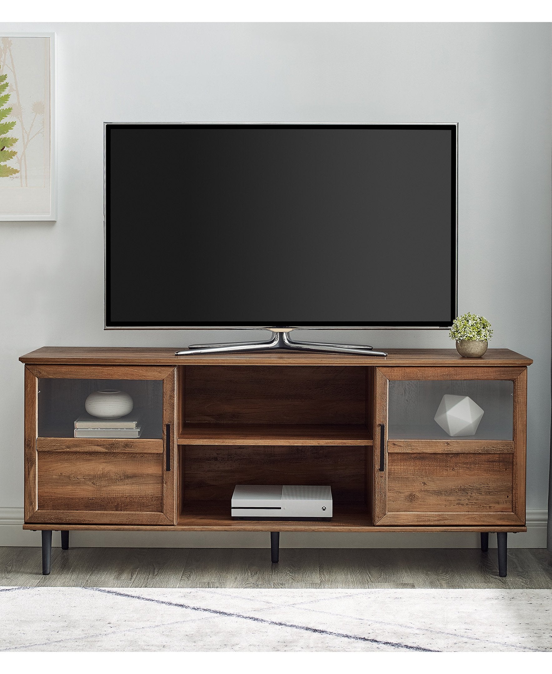 Owen Glass and Wood TV Console