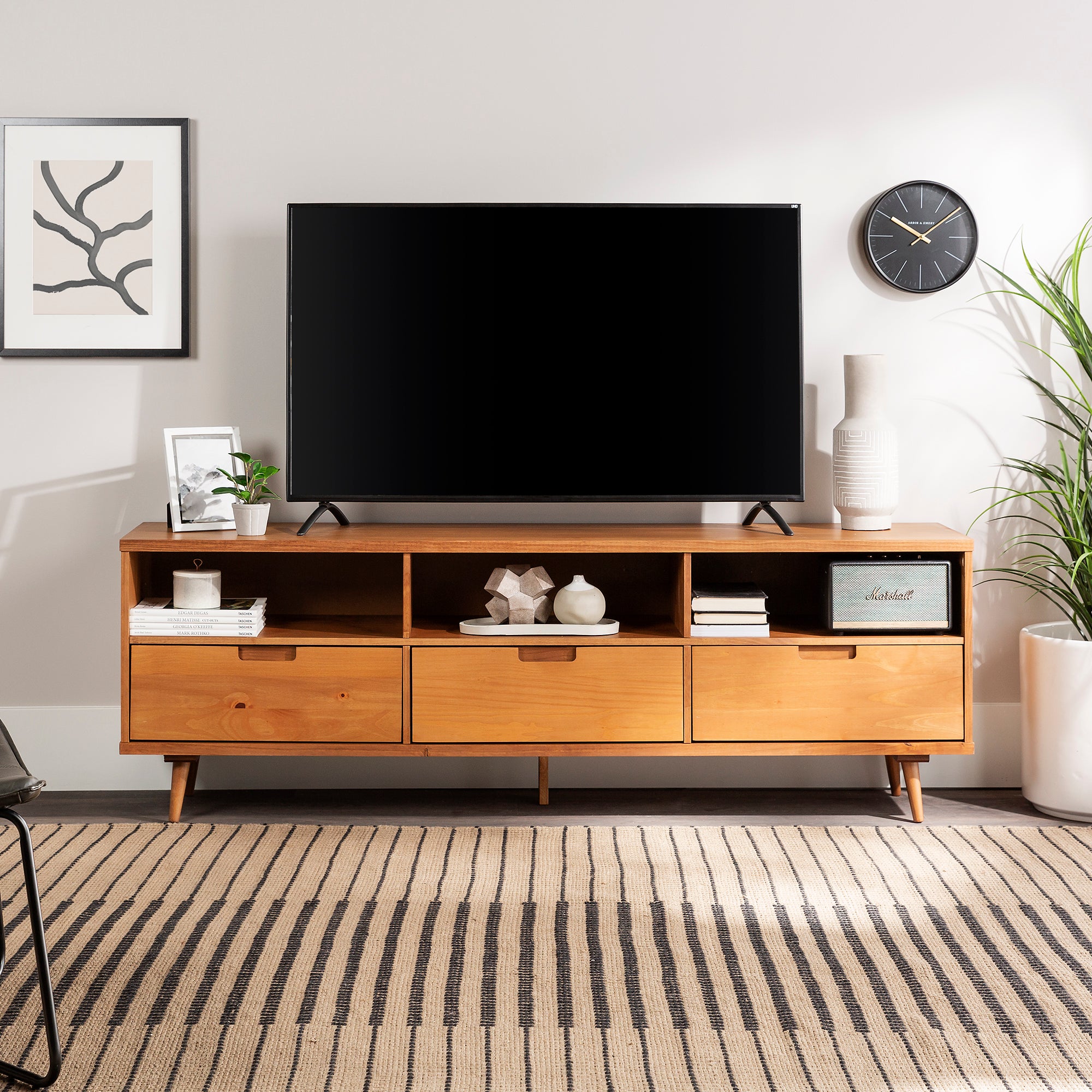 Sloane 70" 3 Drawer Solid Wood TV Stand