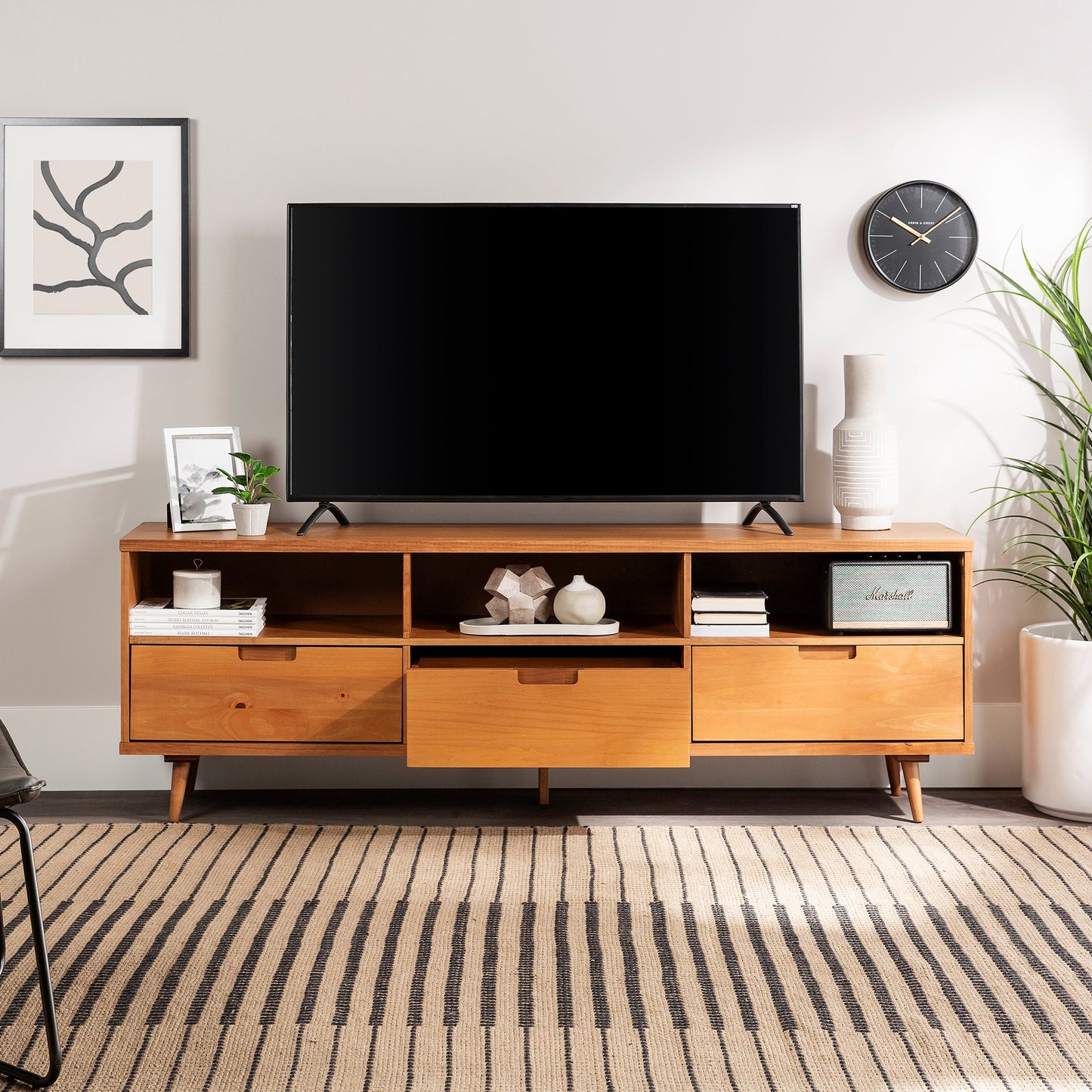 Sloane 70" 3 Drawer Solid Wood TV Stand