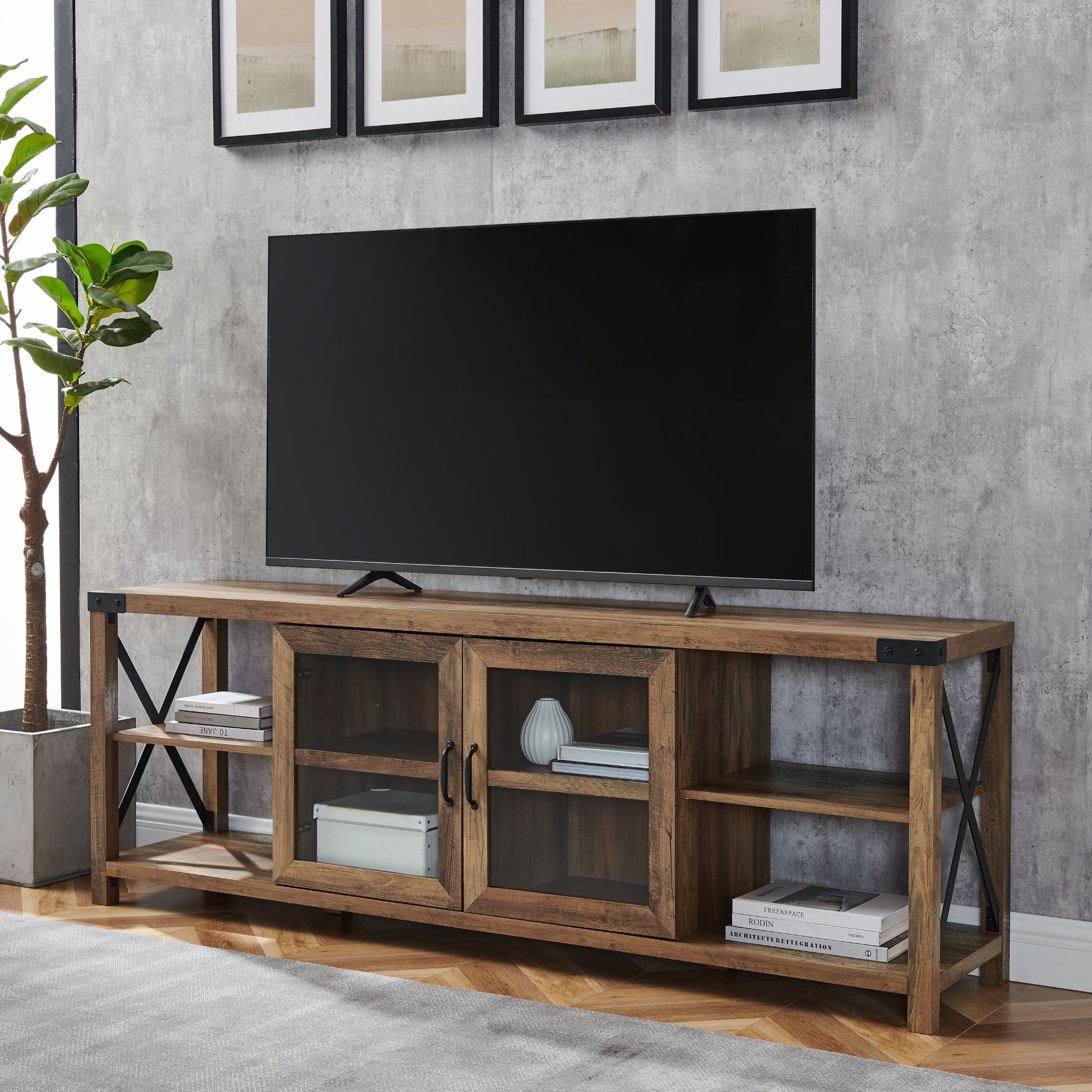 Metal X TV Stand