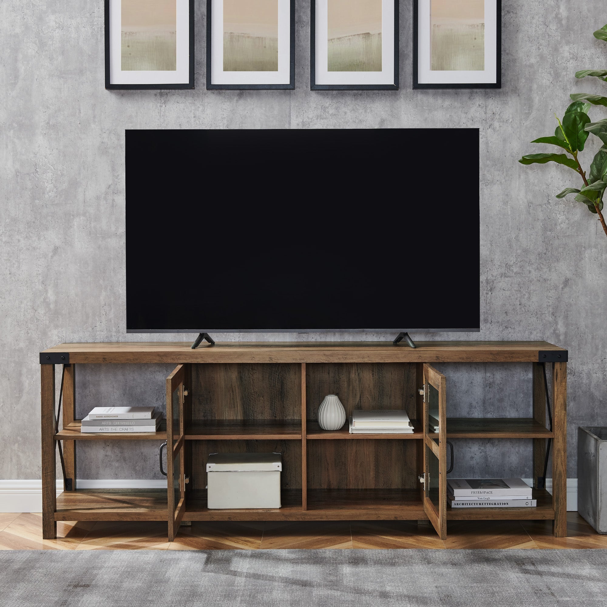 Metal X TV Stand